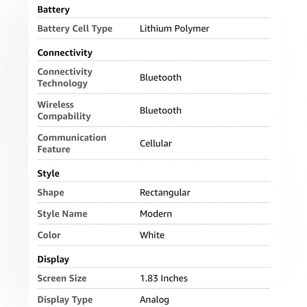 White smartwatch NEW